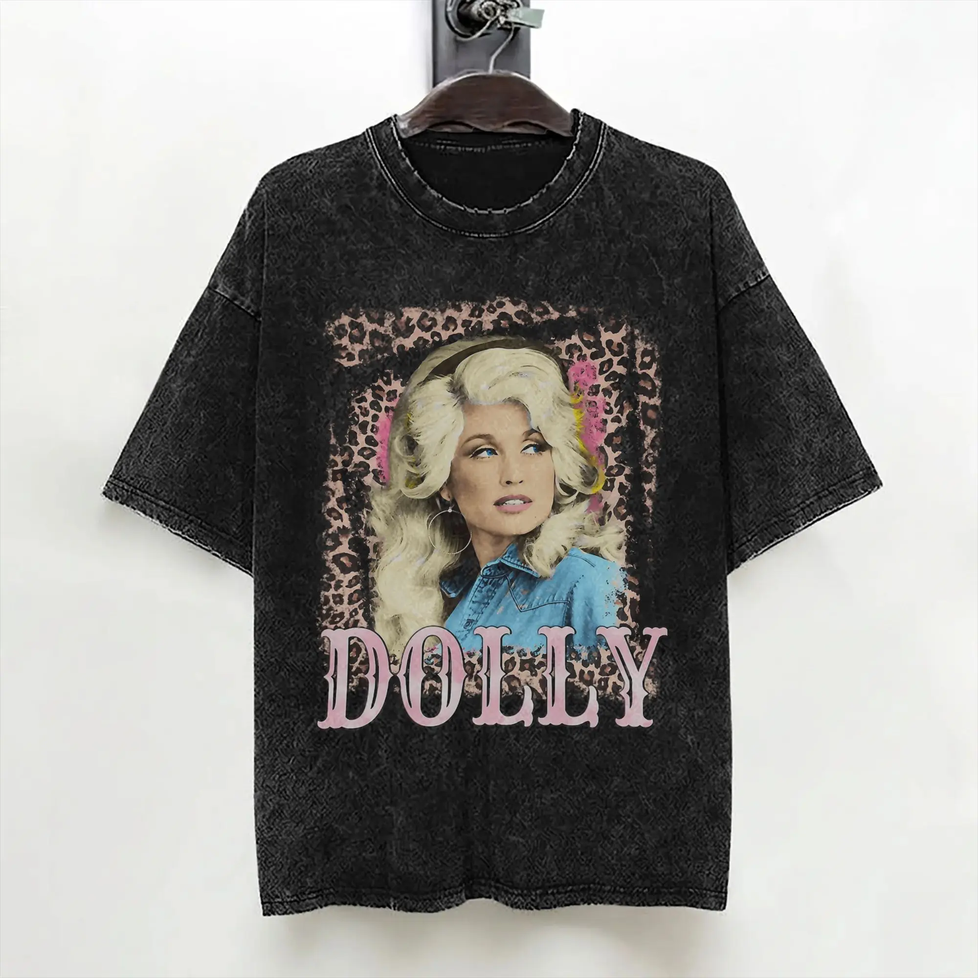 Singer D-Dolly Parton T Shirts Washed Cotton Harajuku T-Shirt  Novelty Men Women Streetwear Summer Tops Tees