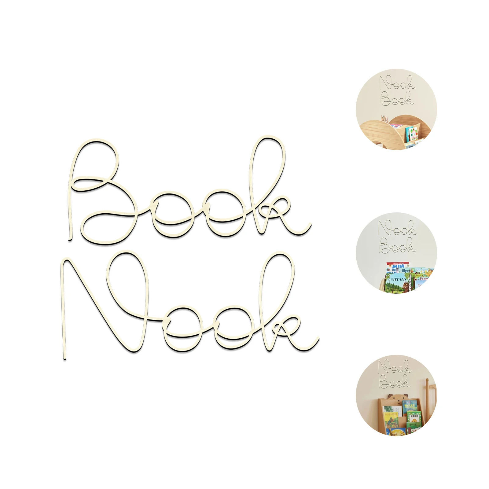 

Book Nook Wooden Sign - Library Sign - Reading Nook Decor - Wooden Sign - Gift for Book Lovers - Literary Home Decor