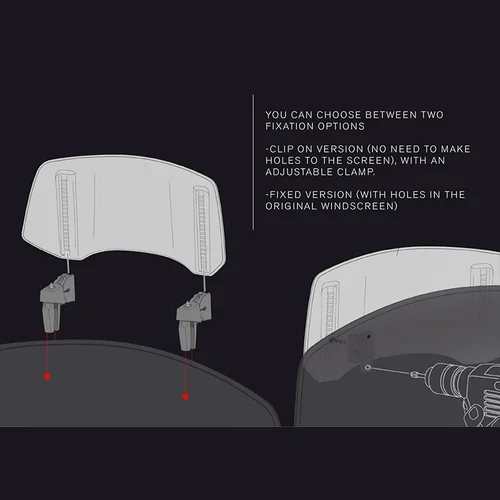 Imagen 2 del producto Para Honda NC750X NC750S NC700X X-ADV 750 Integra750 CTX700 NSS750 extensión de parabrisas de motocicleta Deflector de alerón ajustable