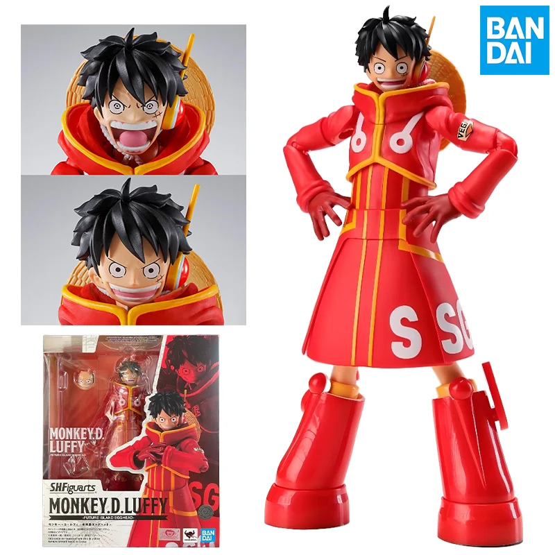 

Bandai Original S.H.Figuarts One PieceMONKEY.D.LUFFY FUTURE ISLAND EGGHEAD Фигурка Готовая модель Аниме Экшн-игрушка Подарок для детей