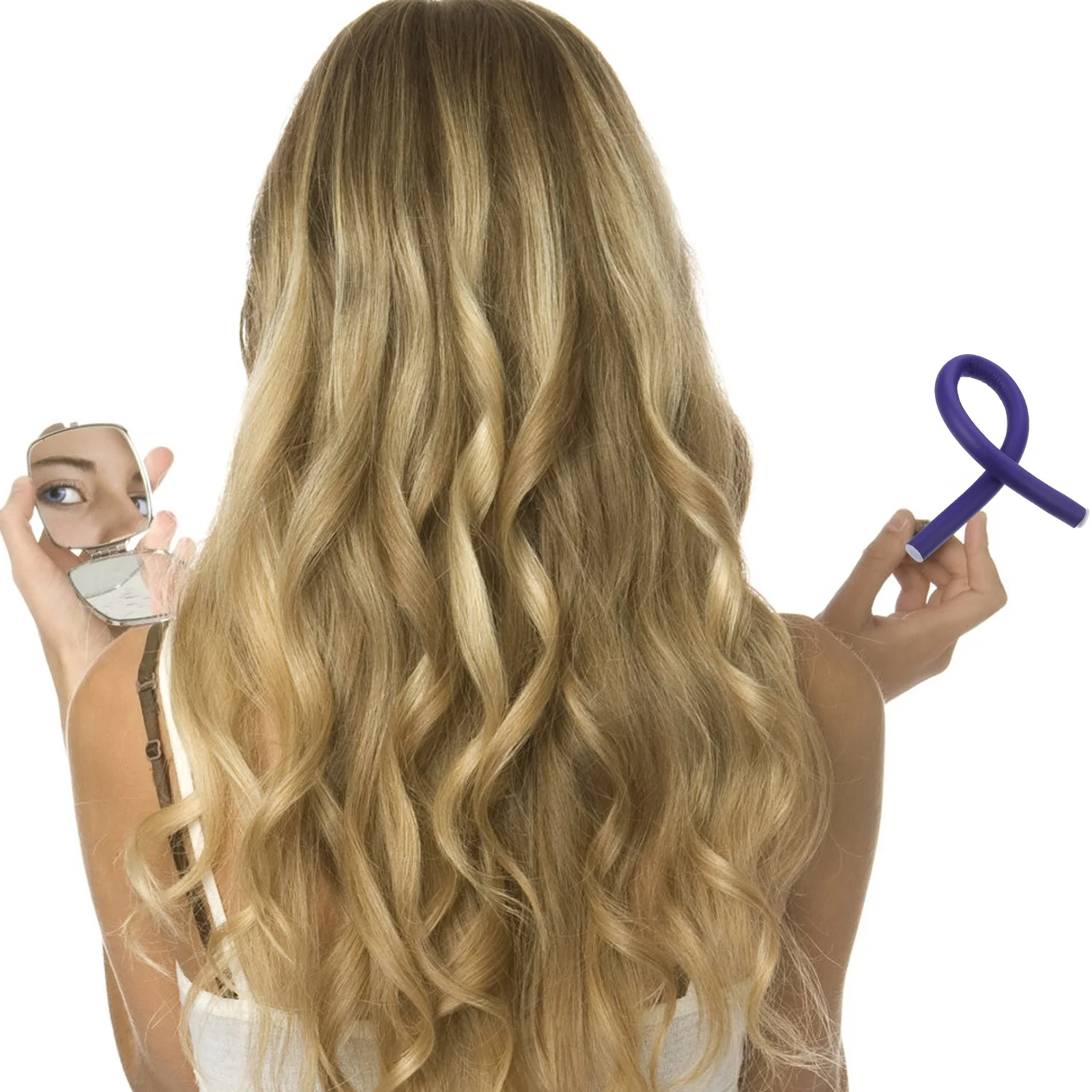 

20pcs Universal Hair Curling Flex Rods Cold Wave Curlers Spiral Curls Long Hair Sticks 1.0Mm Random Color Heatless Damage-Free