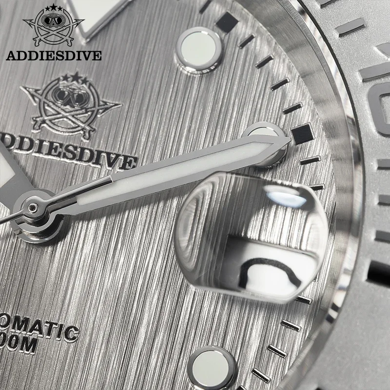 Addiesdive 41 مللي متر الساعات الميكانيكية الياقوت الزجاج NH35 الفولاذ المقاوم للصدأ BGW9 مضيئة 20Bar غواص ساعة ثلاثية الأبعاد الملمس ساعة رجالي