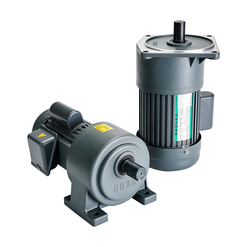 220v 380v 1/2HP 1HP 2HP Alto Torque Monofásico Horizontal Vertical Tipo AC Motor de freno de reducción de engranajes