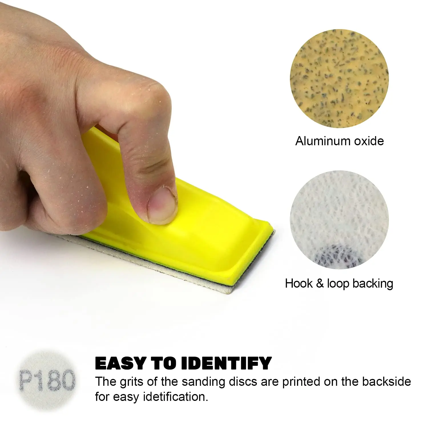 50Pcs Dry Sandpaper Kit for Micro Sander Detail Wood Grinding Kit Sandpaper for DIY Crafts Wood Tight Narrow Spaces Polishing