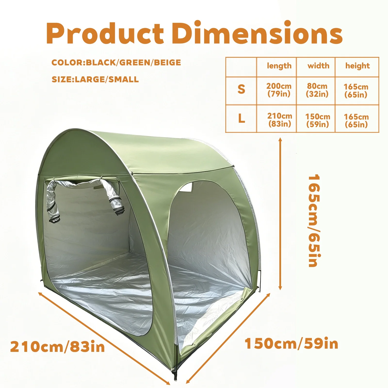 Portable Bike Tent for 2 Bikes, 1 Pack Foldable Storage Shed, Easy Setup Cover for Outdoor Garden Cyclists.