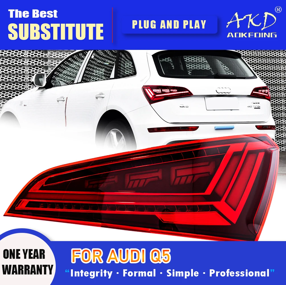 

AKD Tail Lamp for Audi Q5 Q5L LED Tail Light 2008-2018 Q5 Q5L Rear Fog Brake Turn Signal Automotive Accessories