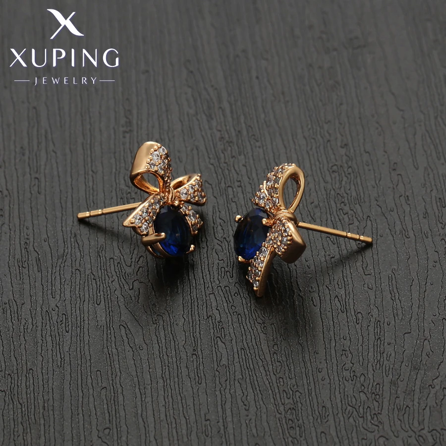 Xuping Jewelry Neu eingetroffen: Knotenförmiges goldfarbenes Ohrstecker- und Halsketten-Set für Damen, Party- und Geburtstagsgeschenk X001237881 – Detail 17