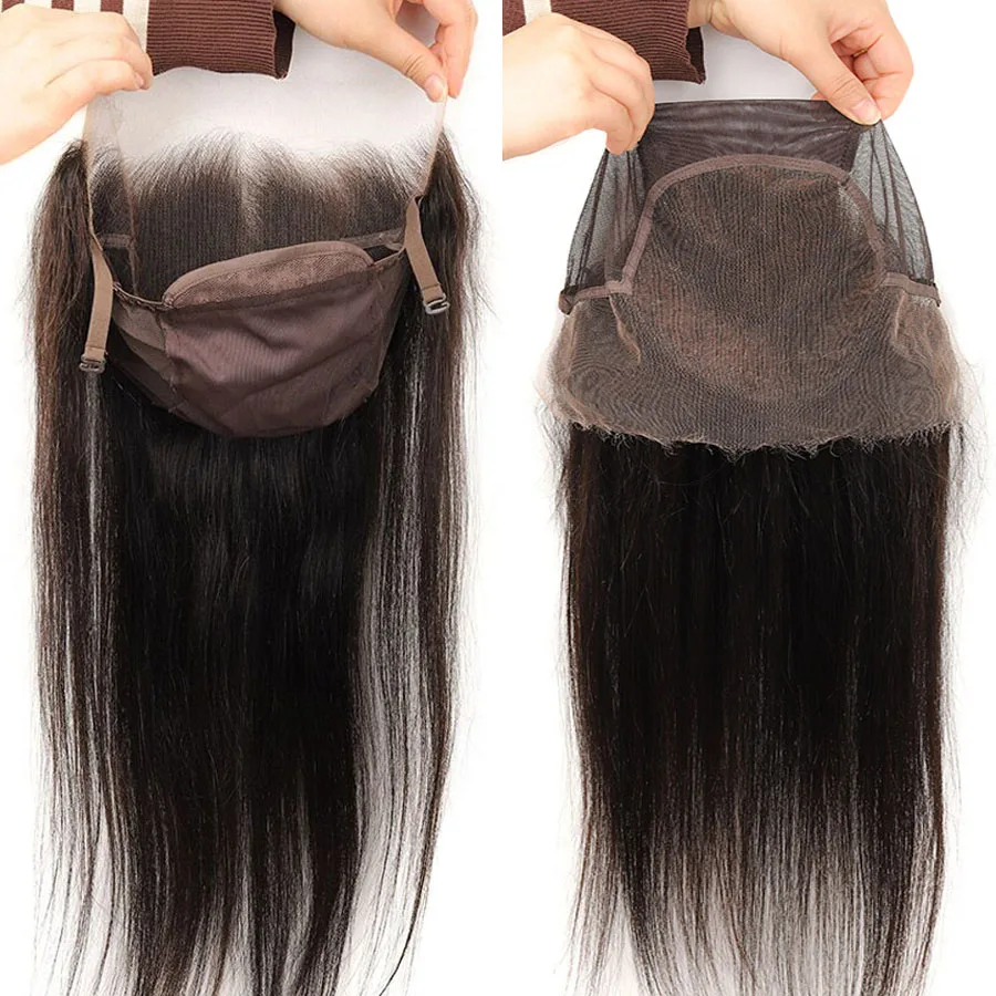 13x6 HD berretto anteriore in pizzo per parrucche di capelli umani capelli Remy capelli lisci HD trasparente HD anteriore in pizzo per la sostituzione del merletto Pre pizzicato