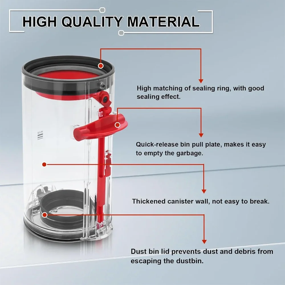 Ведро для пыли подходит для пылесоса Dyson V10 SV12, пылесборника, пылесоса для мусора, можно заменить с аксессуарами