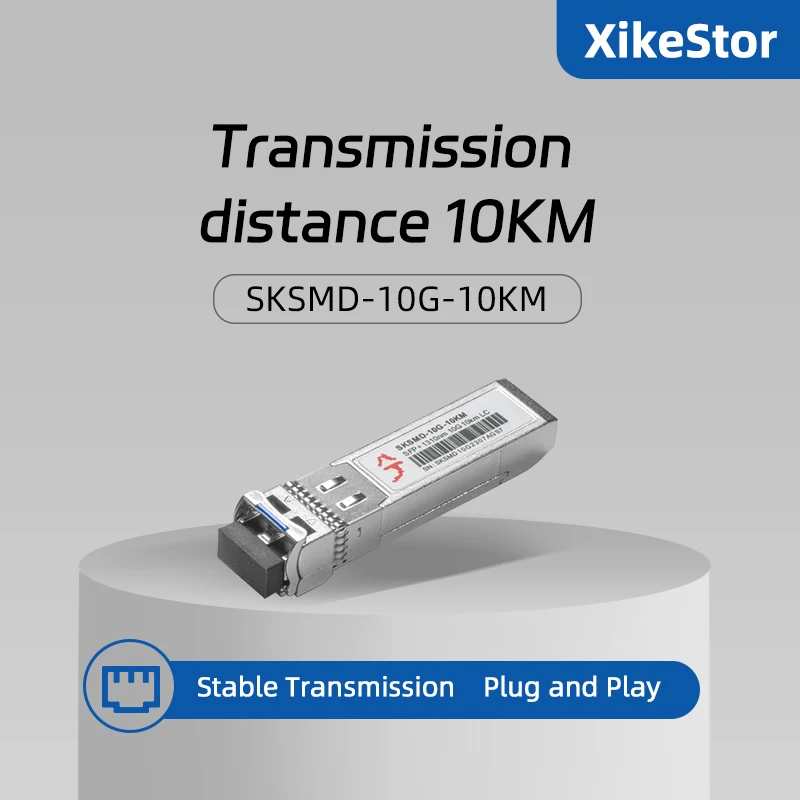 XikeStor-Módulo Óptico para Switch, Servidor, Roteador, Transceptor de Fibra Óptica, Amplamente Compatível, Plug and Play, SKSMD-10G-10KM