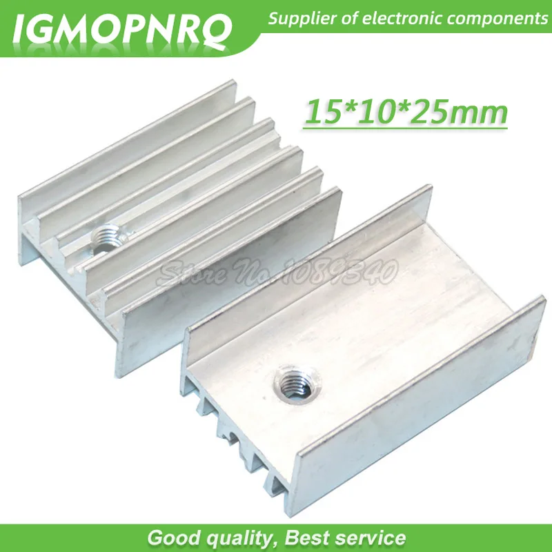 10pcs white Aluminum Heatsink Radiator 15*10*16/20/22/25/30/40/50mm Transistor TO-220 For TO220 Transistors IGMOPNRQ