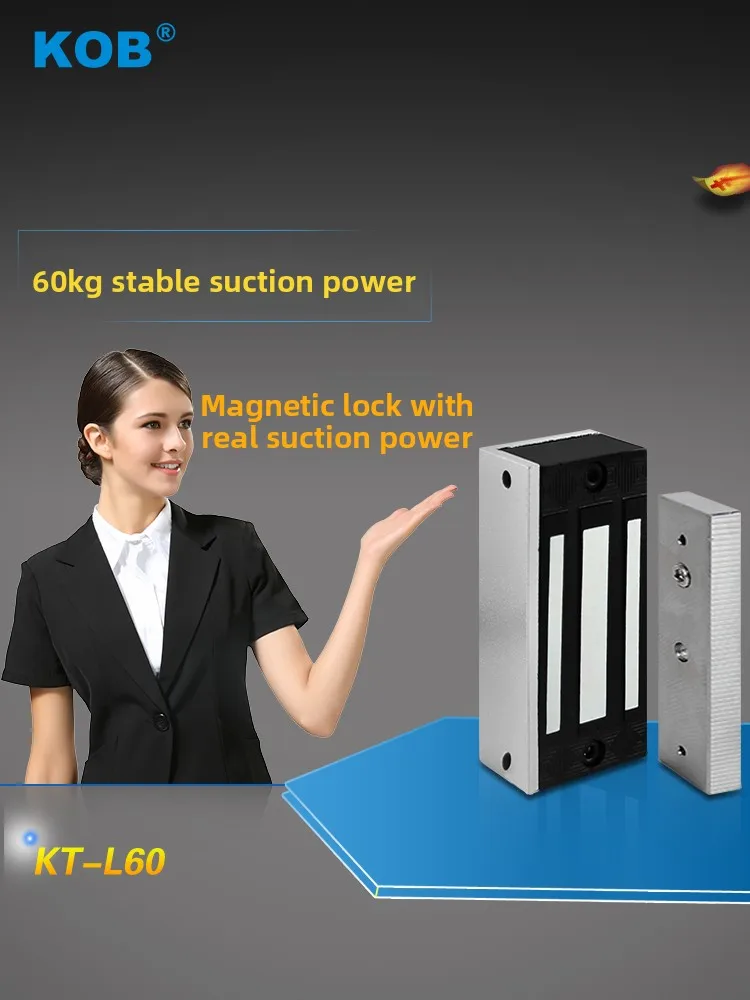 KOB contrôle d'accès serrure magnétique 60kg serrure électromagnétique porte unique retard retour serrure électrique étanche électronique