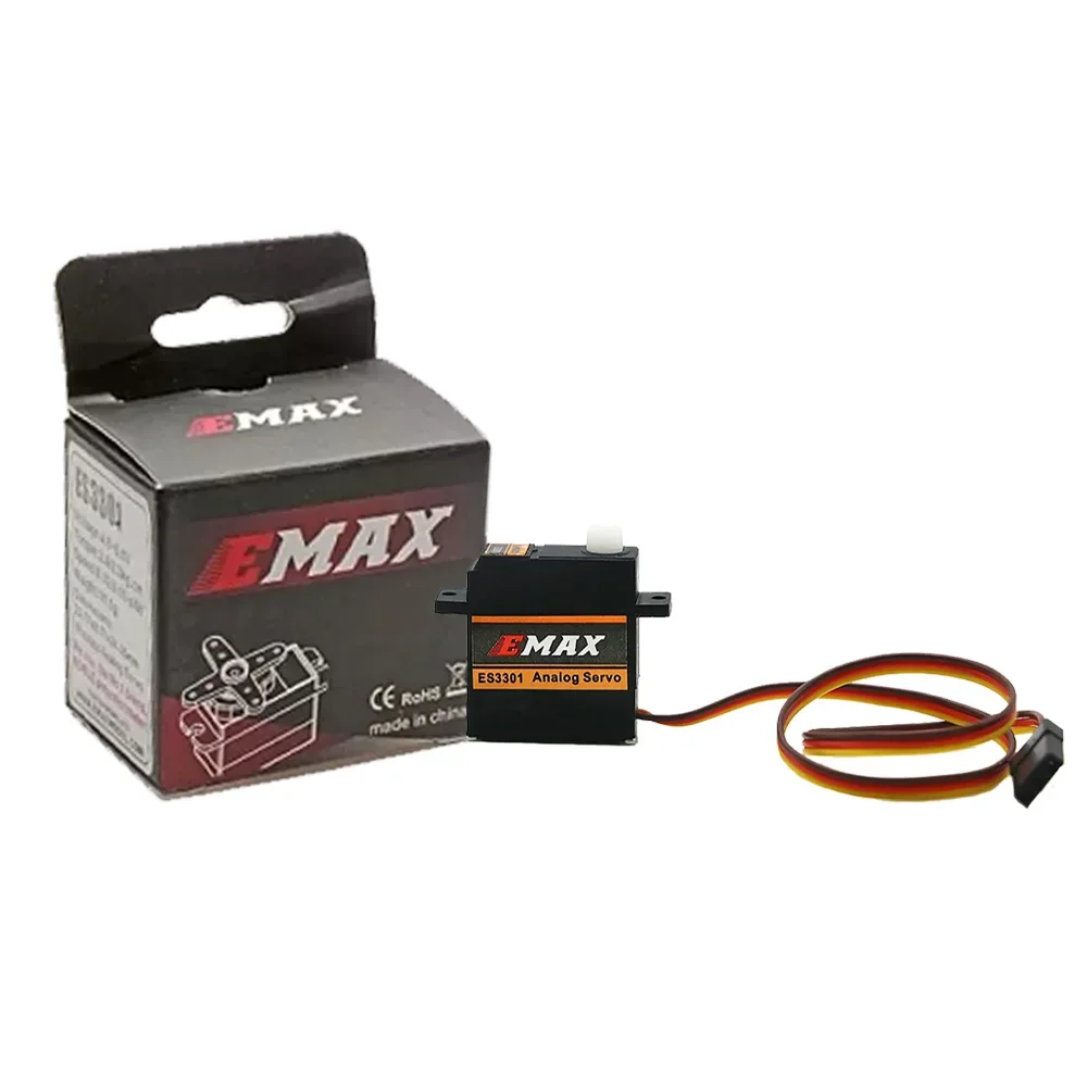 Emax ES3301 아날로그 디지털 서보 금속 기어, RC 글라이더 Rc 비행기 Rc 드론용, 9mm, 4.8V-6V, 1 개