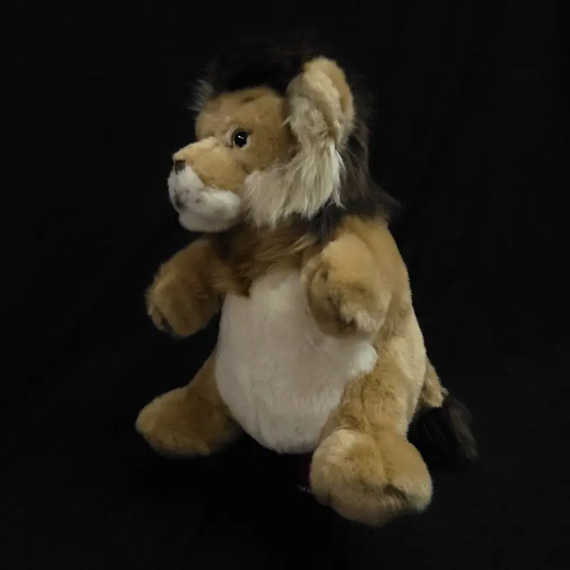 น่ารักสิงโตหุ่นมือของเล่นสิงโตขนาดใหญ่ถุงมือเด็กเล่าเรื่องตุ๊กตาสัตว์ Early Education เด็กตุ๊กตา 24x12 ซม.