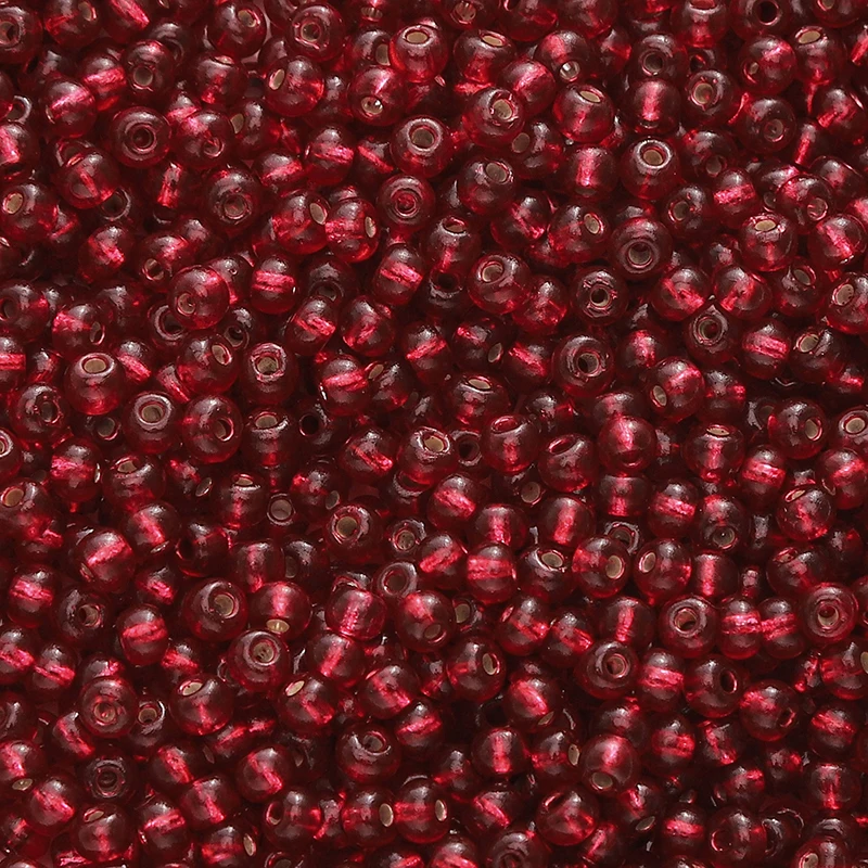 300pcs Silver Lined Seed Beads, 3mm Round Czech Glass Beads