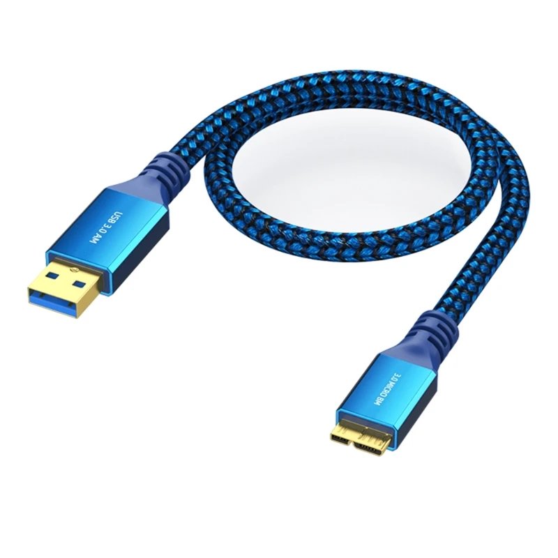 

USB to MicroB Fast Data Connectors Cable with 5Gbps Transfer Rate for Hard and Mobile Devices