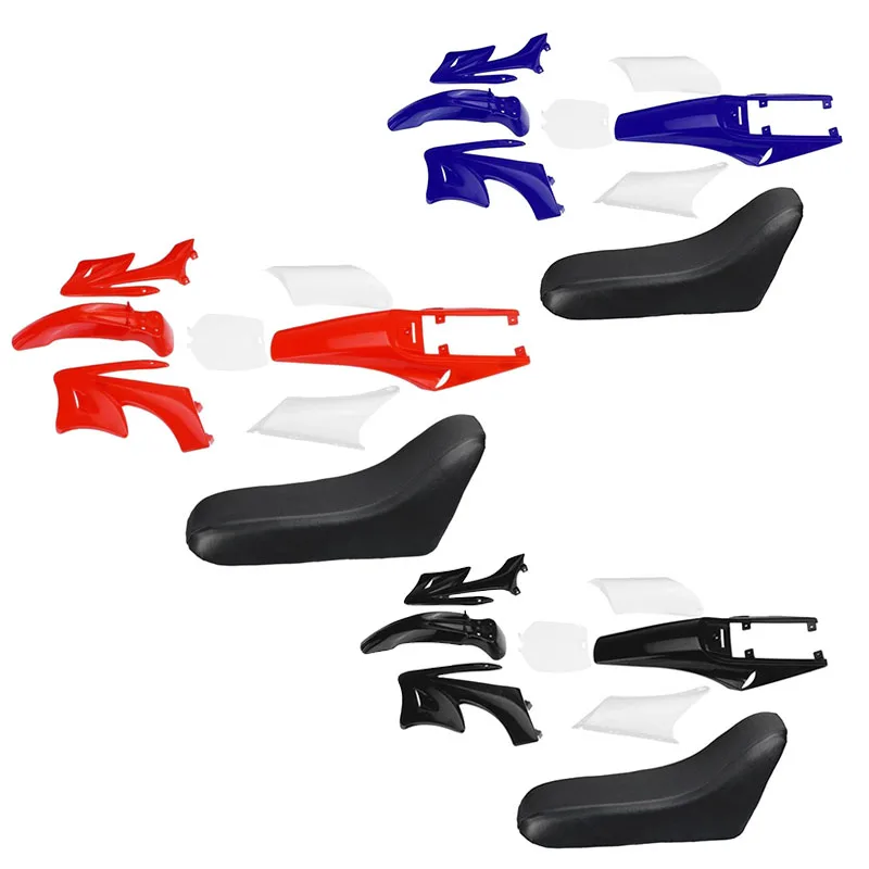 8Pcs 47Cc 49Cc Plastic 2-Stroke Dirt Bike Set Mudguard Seat Fairing Body Kits