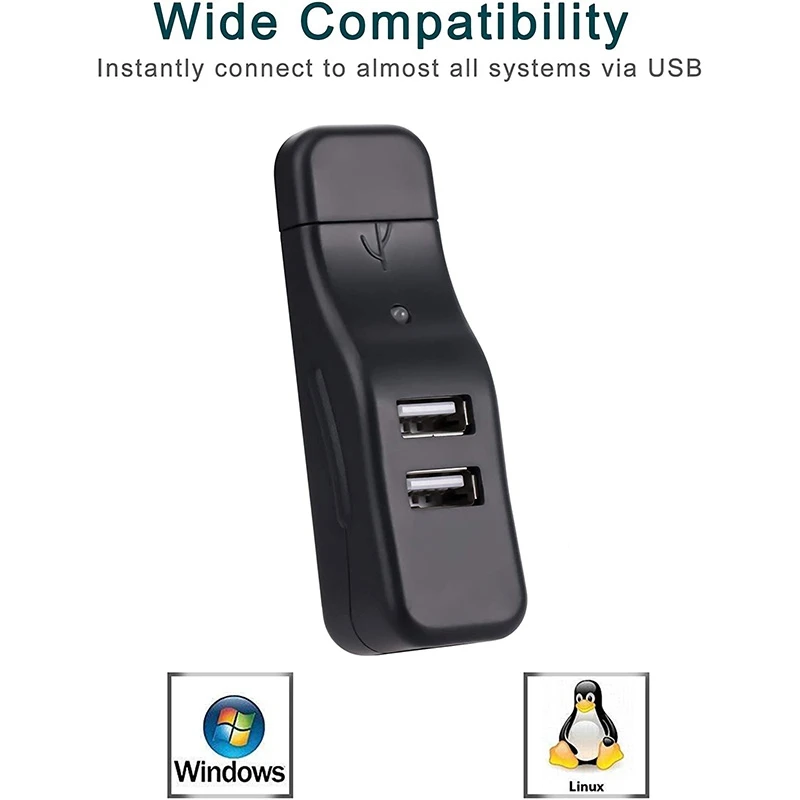 Hub USB 2X a 4 porte, Mini USB 2.0 Data Hub Splitter piccolo portatile, per PC, Laptop, Notebook PC, XPS,Imac e altro ancora