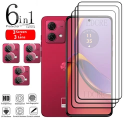 6-in-1 For Motorola Moto G84 Glass For Moto G84 G 84 Tempered Glass Film Full Gover 9H Screen Protector For Moto G84 Lens Glass