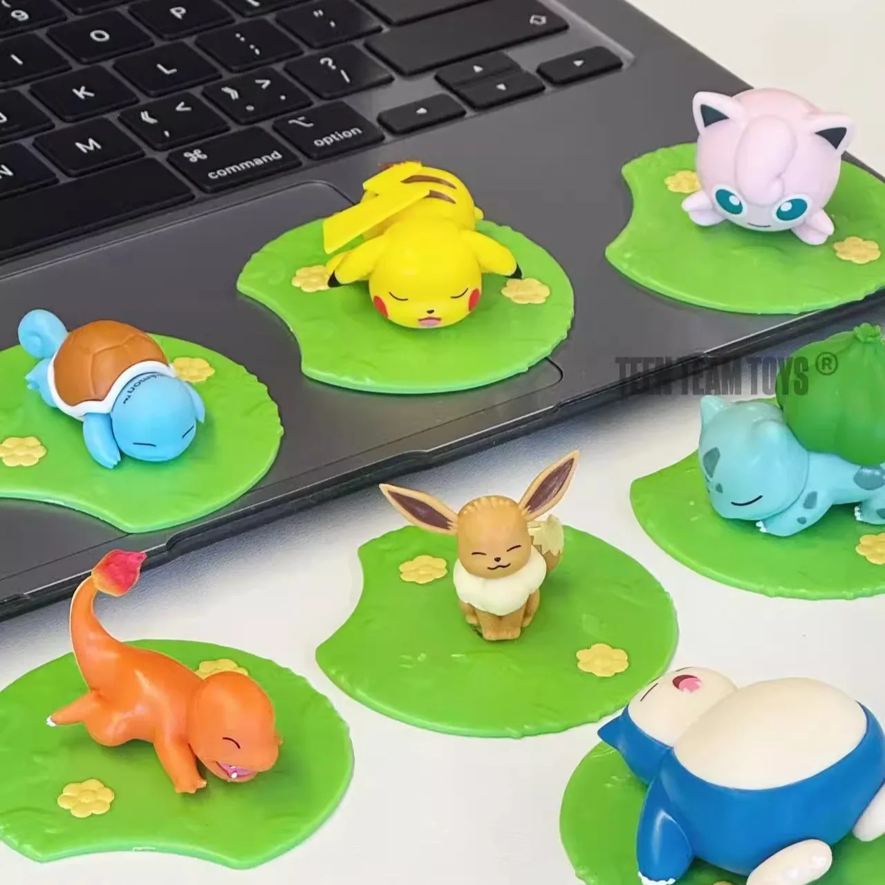 Echter Pokemon Pikachu Schlüsselanhänger Snorlax Eevee Bulbasaur Anime Actionfiguren Spielzeug Schlüsselanhänger Duft Anhänger Halloween Geschenke
