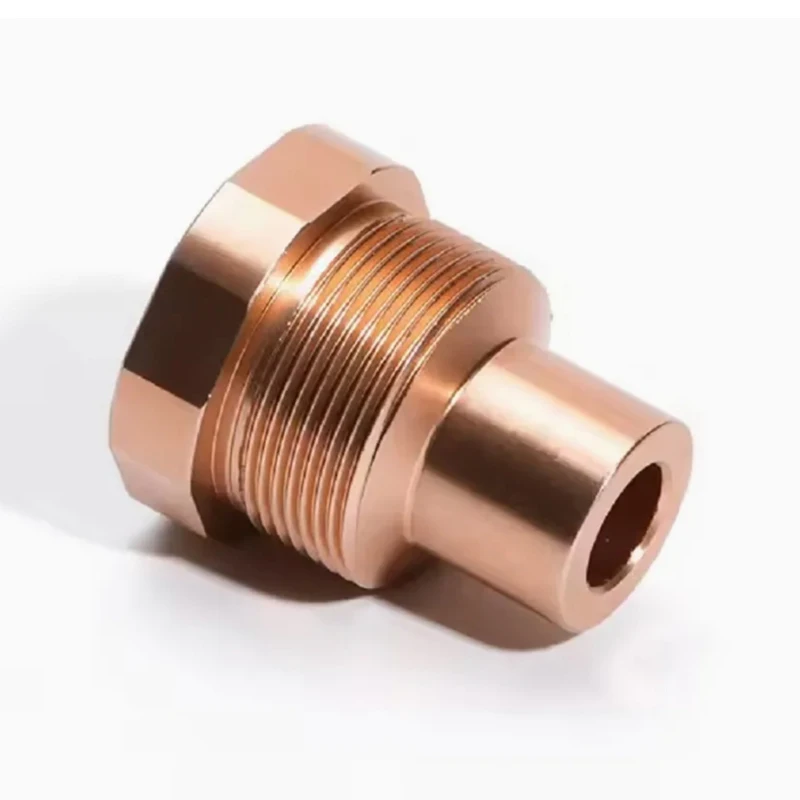 CNC machined custom brass pipe joints with corrosion resistance, strong thermal conductivity of fluid and gas copper pipe joints