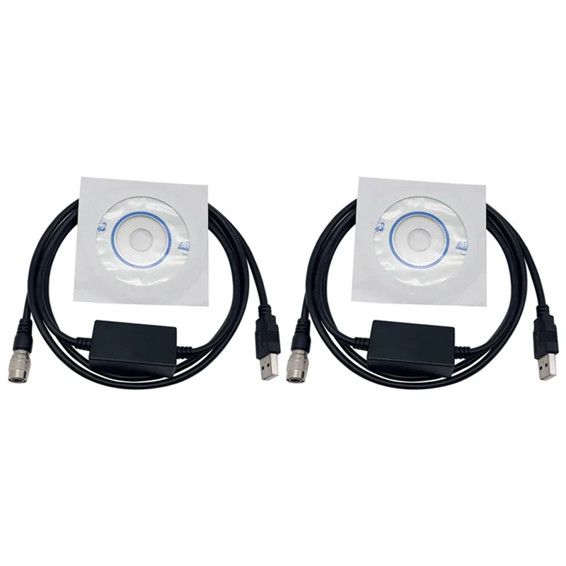 ABGN 2Pcs New Download Data USB Cable for Total Stations 6 PIN CABLE 352 / DTM 522 / DTM 322 / DTM552