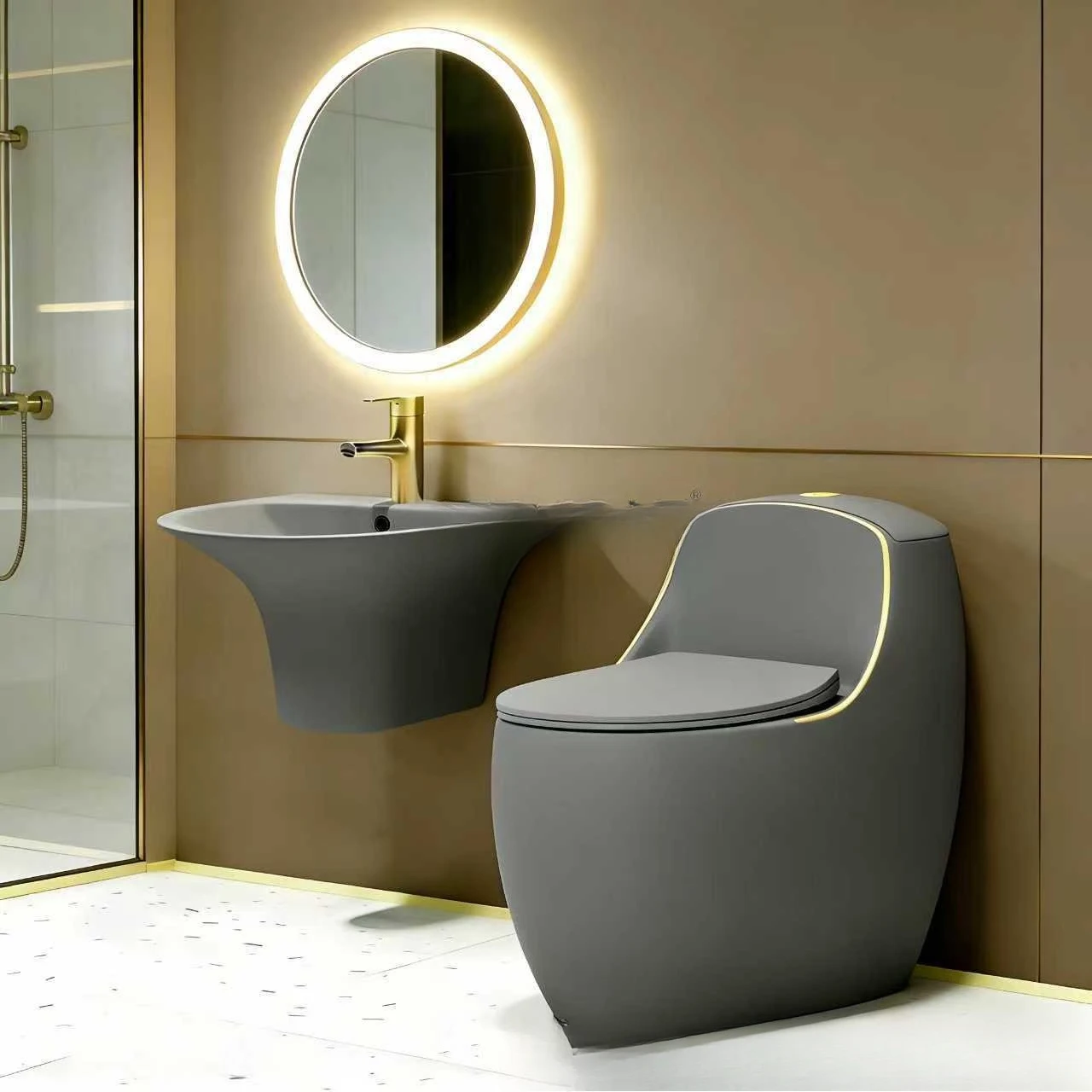 Household swan toilet creative color large diameter toilet small apartment ceramic toilet siphon