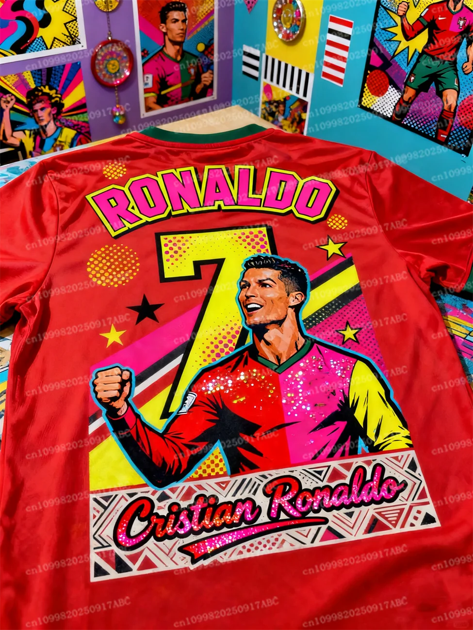 

Christmas Tshirt Summer Men Football Jersey Printed New Hot Ronaldo Jersey Boys Girls Training Kid Sports Women Short Sleeve Top