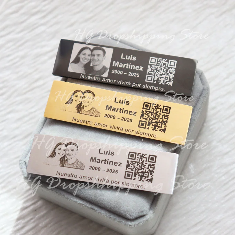 مخصص نقش صور نص لاصق صندوق البريد معرف الباب علامة لوحة 70*20 مللي متر الفولاذ المقاوم للصدأ شعار لوحة بروش مجوهرات للرجال والنساء