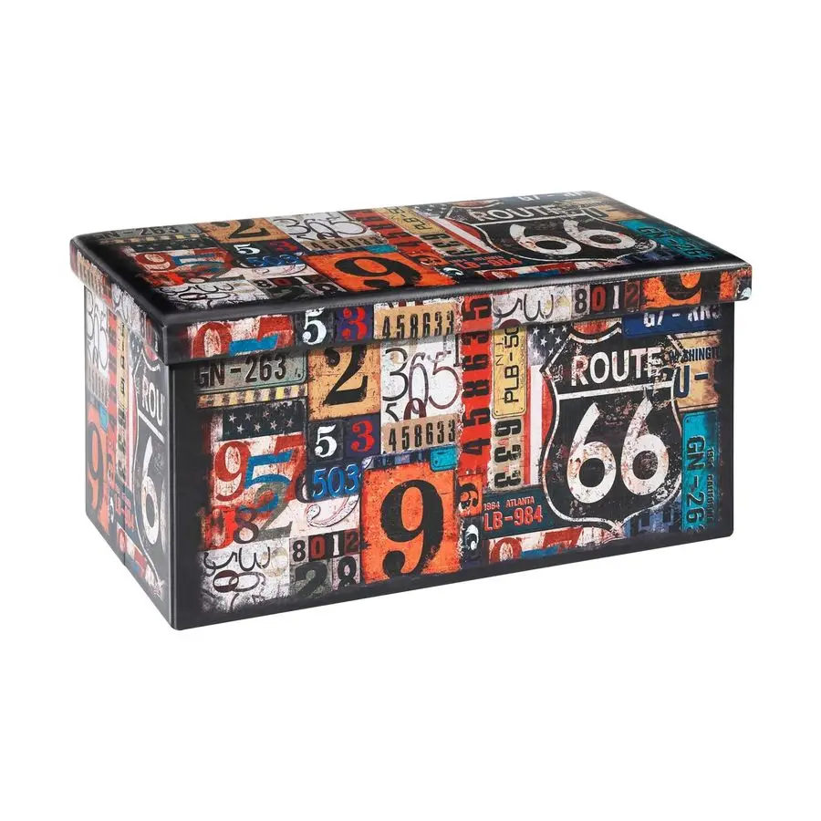 

Складная оттоманская скамейка для хранения с подставкой для ног из искусственной кожи, журнальный столик 30 x 15 x 15