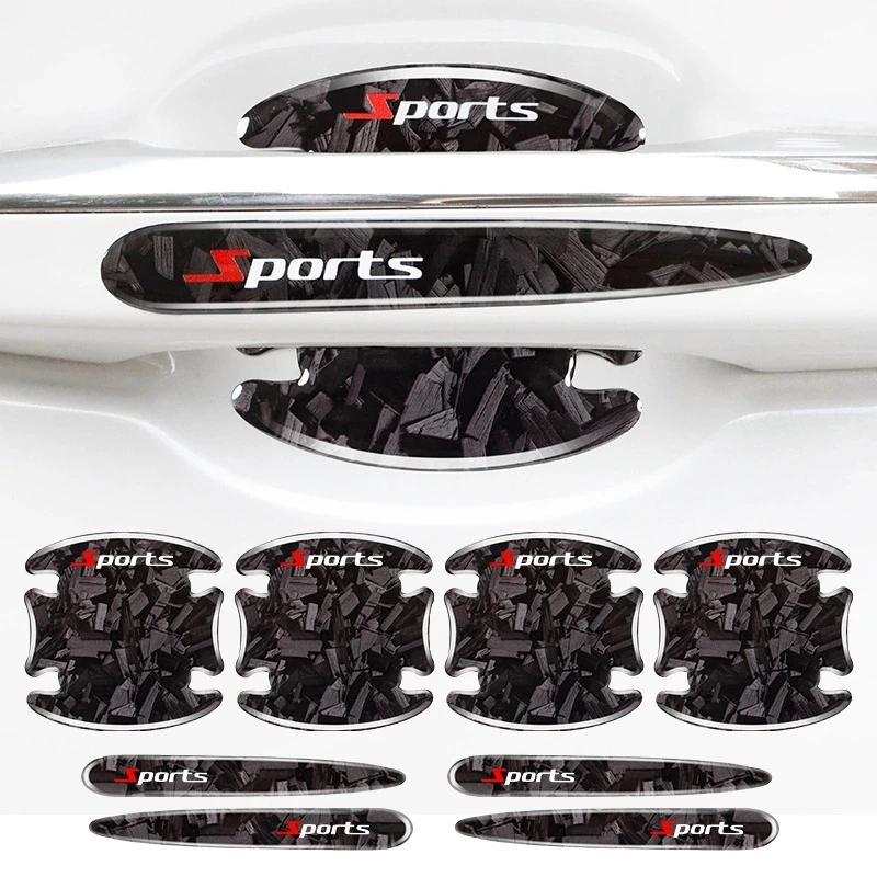 Adhesivo Universal para Manijas de Puerta de Coche de Fibra de Carbono Forjada para Chevrolet Sonic, Equinox, Traverse, Aveo, Orlando, Caprice, Trax, Cruze, Celta
