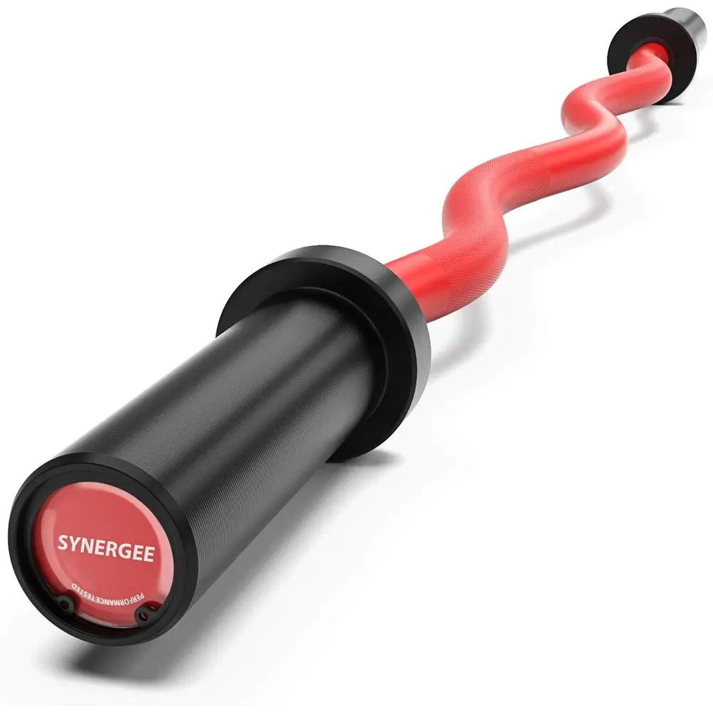 

Chrome EZ Curl Bar with Black Phosphate Finish and Powder-Coated Brass Bushings for Enhanced Curls and Tricep Extensions