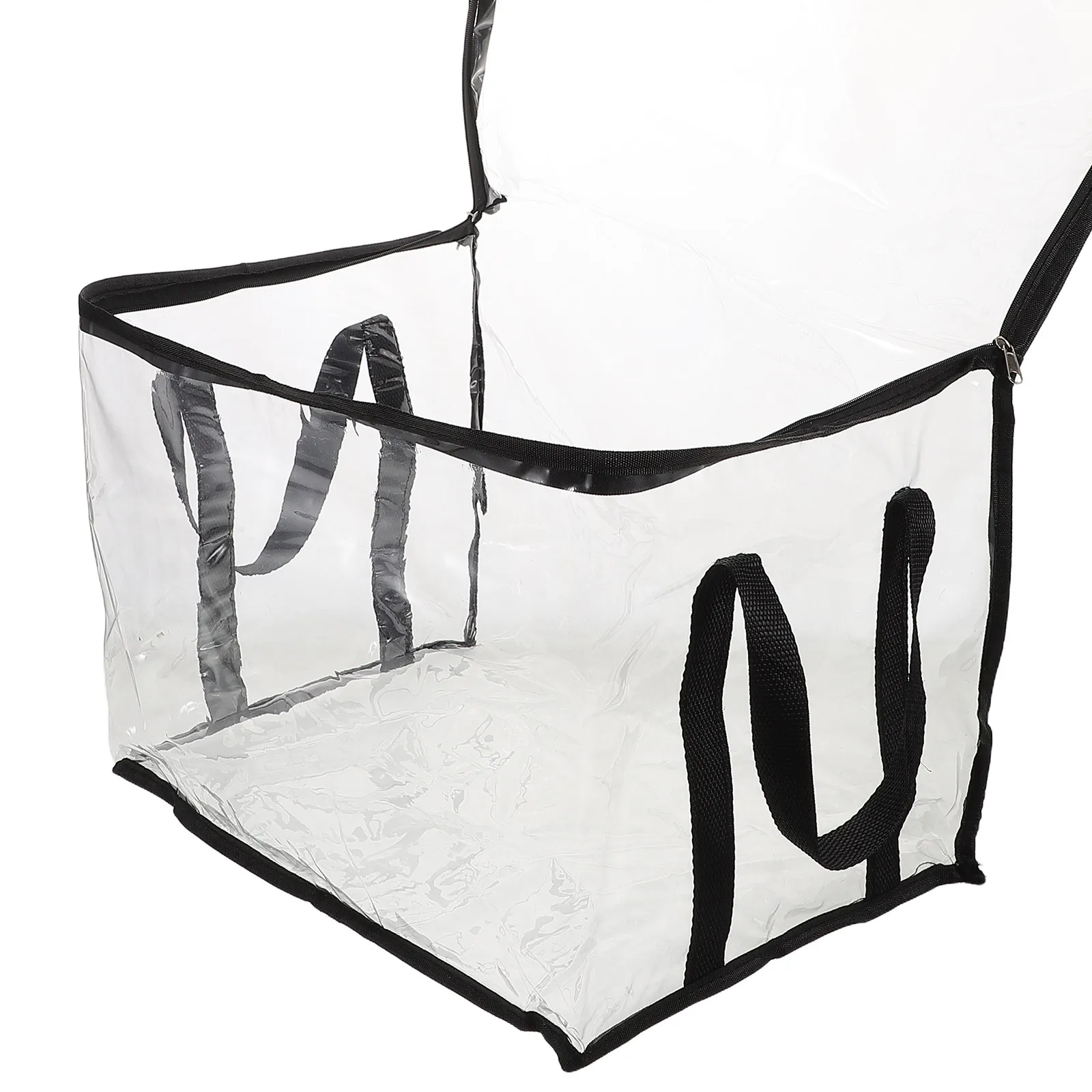 Collapsible Storage Box Student Portable Transparent Book Cube Clear Waterproof Organizer Large Capacity Book Storage Container