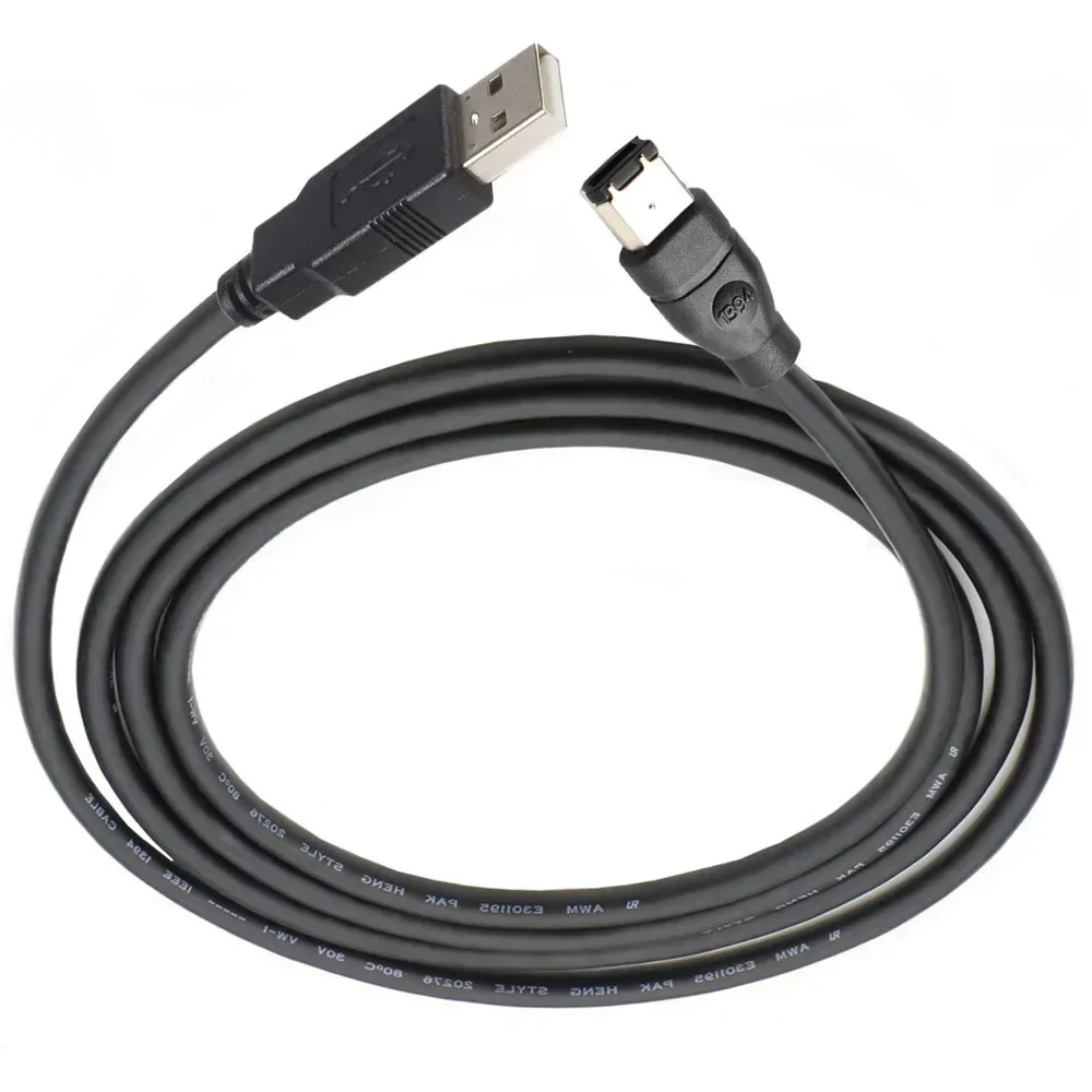 Firewire موصل IEEE 1394 Firewire 6 دبوس موصل ذكر إلى USB 2.0 ذكر محول محول كابل أجهزة الكمبيوتر المحمولة الحبل 1.2 متر 1.8 متر/3/4.5 متر