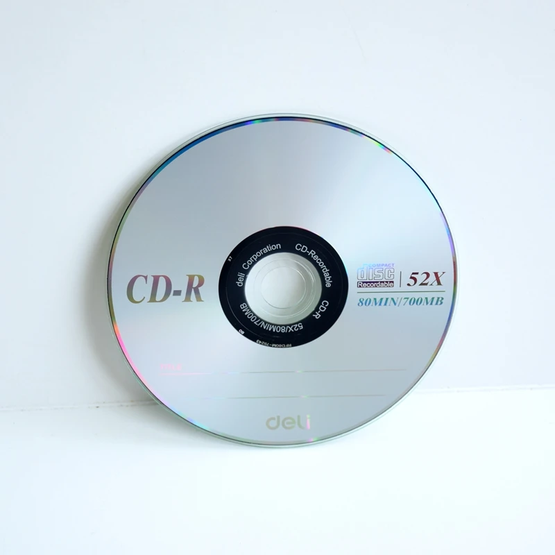4PCS/LOT Deli 3725 CD-R Blank Discs Recordable Compact Disc 700MB/80min/52x CD-R BLANK Discs
