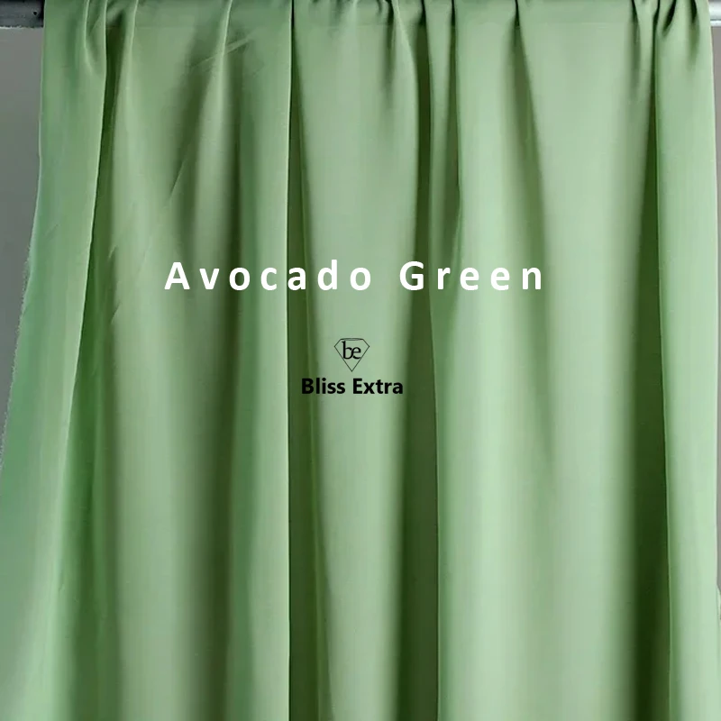 Green Chiffon Fabric Drape High Density Georgette Polyester For Summer Skirt Lining, Shirt, Pants, Dress ,Handmade DIY Clothing