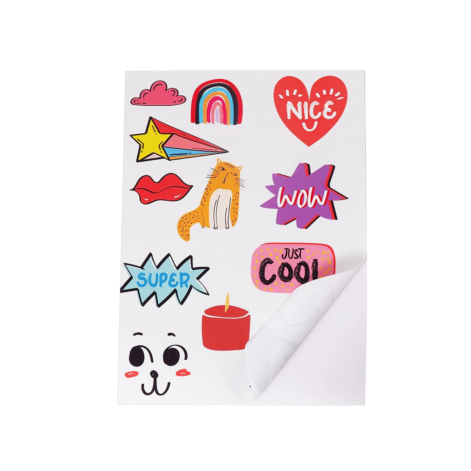 10 fogli di carta adesiva in vinile impermeabile lucido A4 per stampanti a getto d'inchiostro, autoadesiva, 8,3 x 11,7 pollici