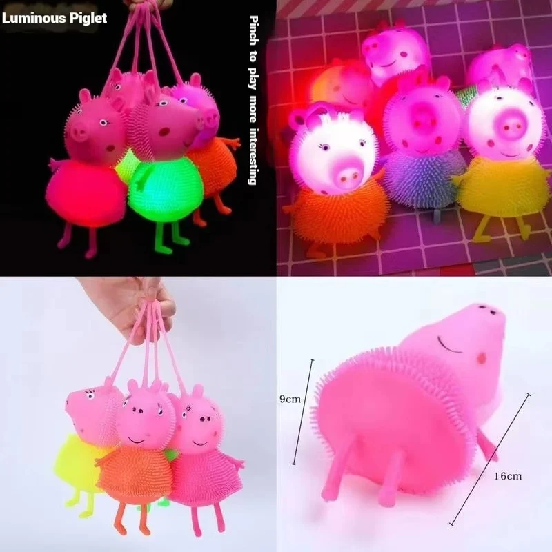 Cartoon Glowing Ugly Cute Caterpillar Toy With Flashing Colors Five Section Caterpillar Glowing Release Stress Relief Kneading
