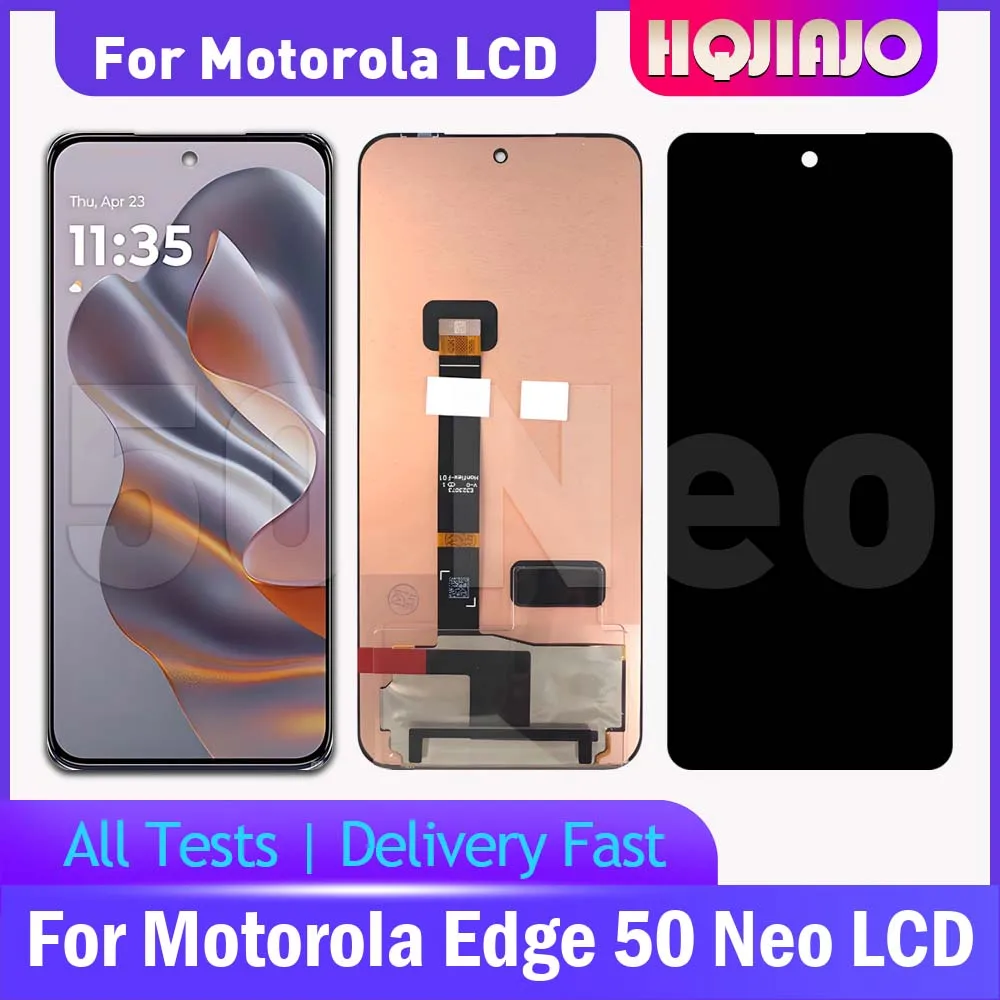 For Motorola EDGE 50 NEO XT2409-1 6.4'' OLED LCD Display Touch Screen Digitizer Assembly Replacement for Edge 50 neo Repair