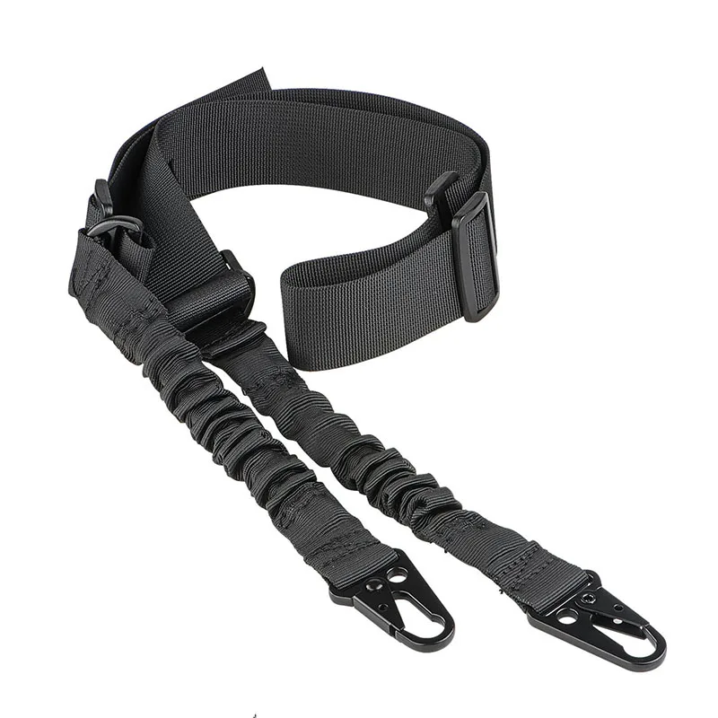 Rifle Gun Sling Strap Hook Safety Belt 1PCS Black Tactical Military Army Equipment Adjustable Tactical 2 Points Bungee