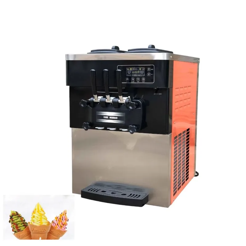Commercial 3 Flavors Soft Ice Cream Machine Soft Serve Frozen Yogurt Ice Cream Making Machine Customized