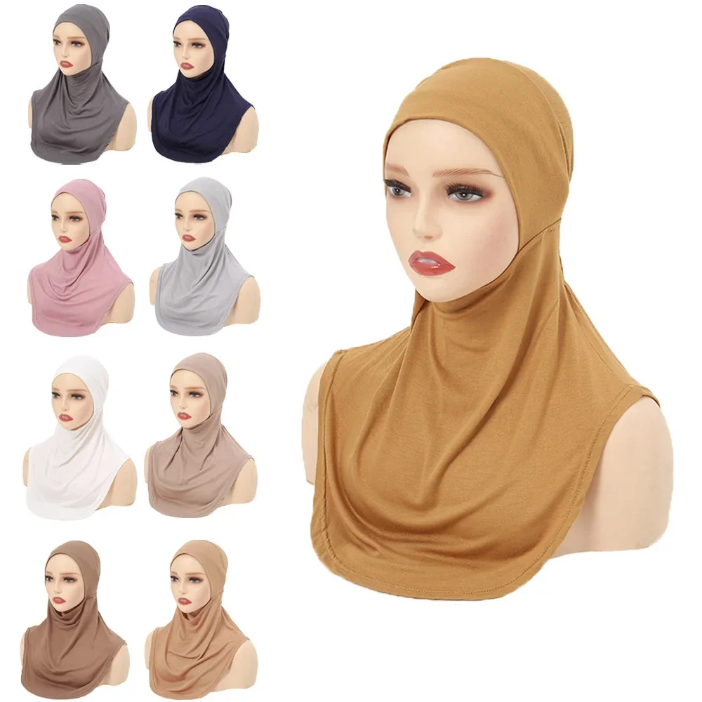 Women Muslim Jersey  Underscarf Veil Head Cover Muslim Headscarf Inner Hat Hijab Chemo Caps Islam Ninja Scarf Bone Bonnet