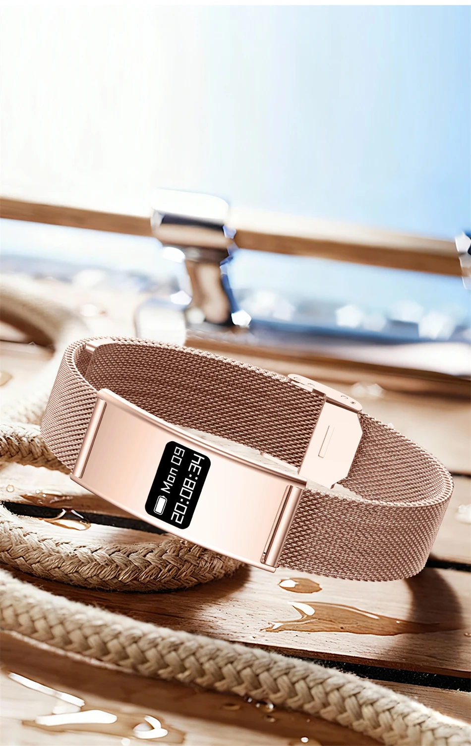 Neuer Sport-Fitness-Tracker, intelligentes Armband, IPX8, wasserdicht, Herzfrequenz- und Schlafüberwachung, Schrittzähler, Anruferinnerung, Smartwatch für Männer und Frauen – Detail 17