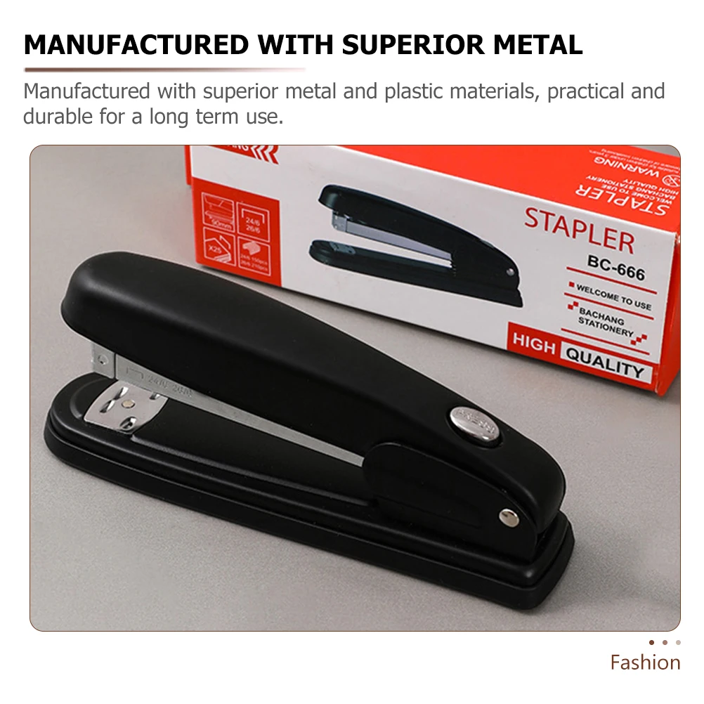 

Black Mini Heavy Duty H Held H Held Stapler Small Desk Office School Travel Compact Metal Plastic Portable