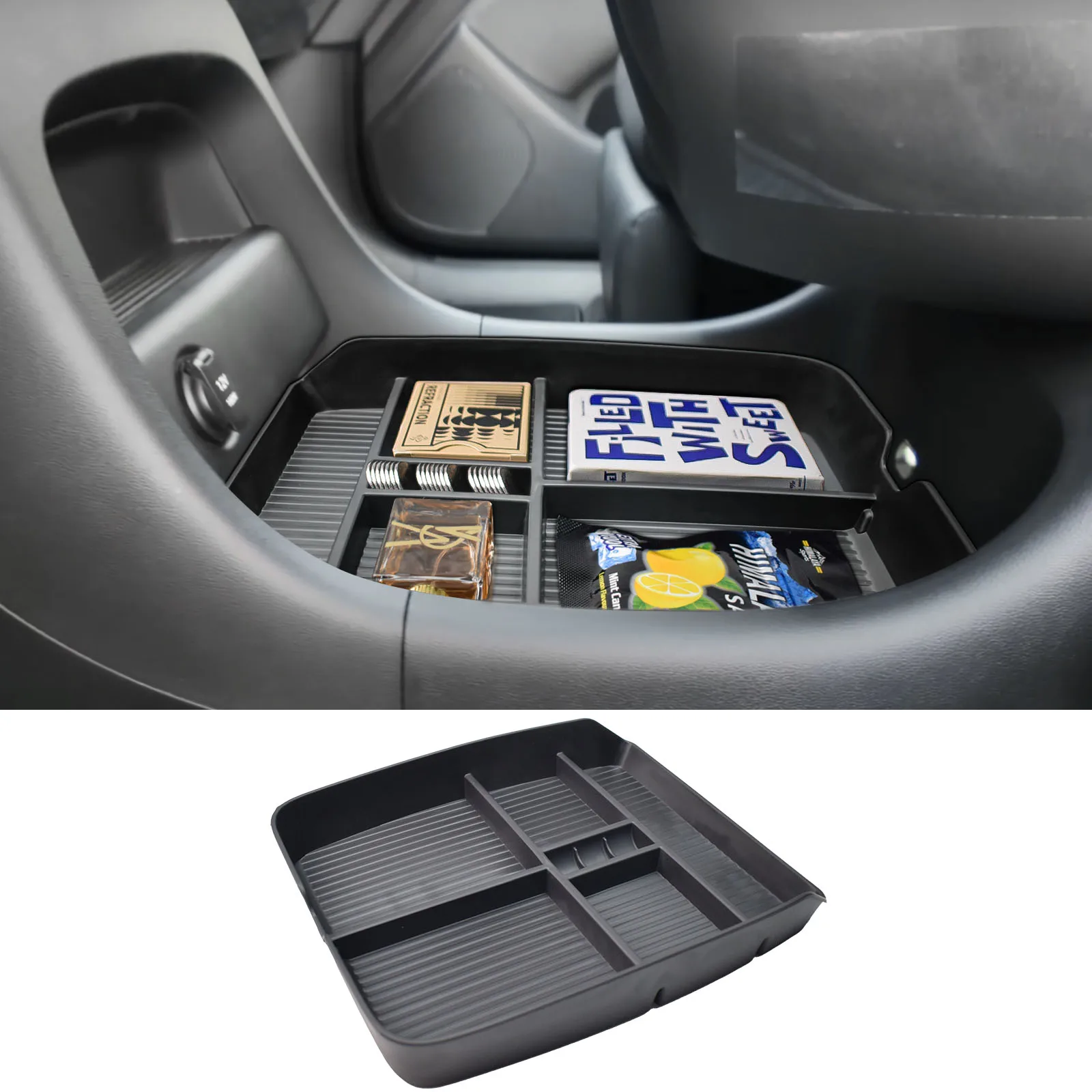 

HGWEI Lower Center Console Organizer Tray for Hyundai Palisade 2026 Accessories Floor Center Console Compartments Storage Box