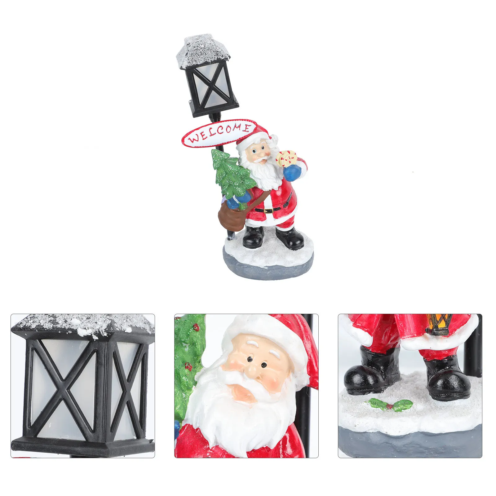 1 قطعة عيد الميلاد سانتا كلوز ليلة مصباح الإبداعية الراتنج عيد الميلاد زخرفة منضدية ديكور متوهجة مهرجان الديكور عيد الميلاد الحرف #2