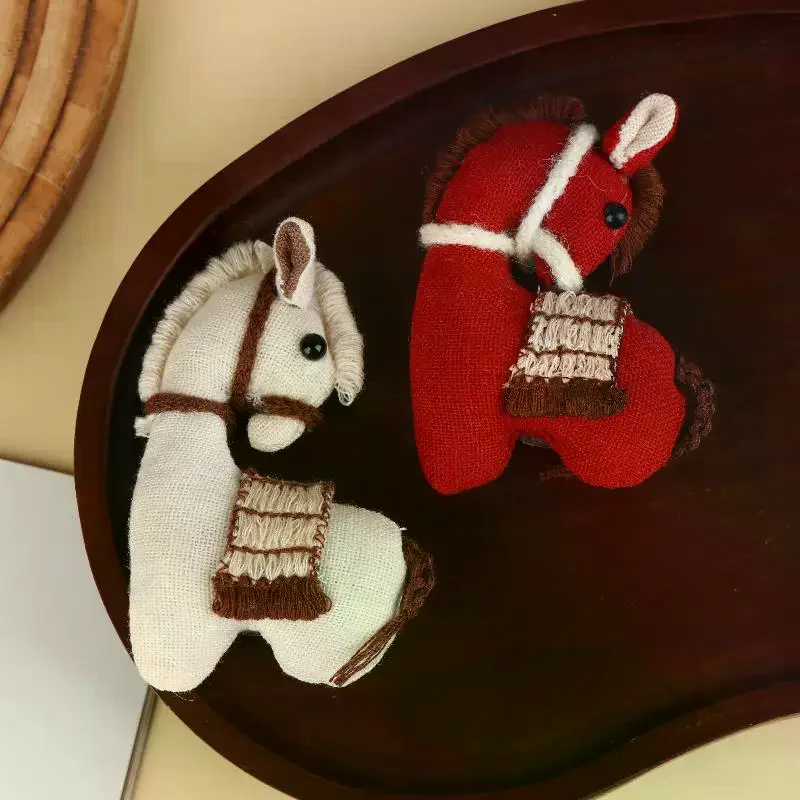 Year Of The Horse New Year Festive Doll Brooch Chinese Style Pony Badge Zodiac Schoolbag Decor Gift