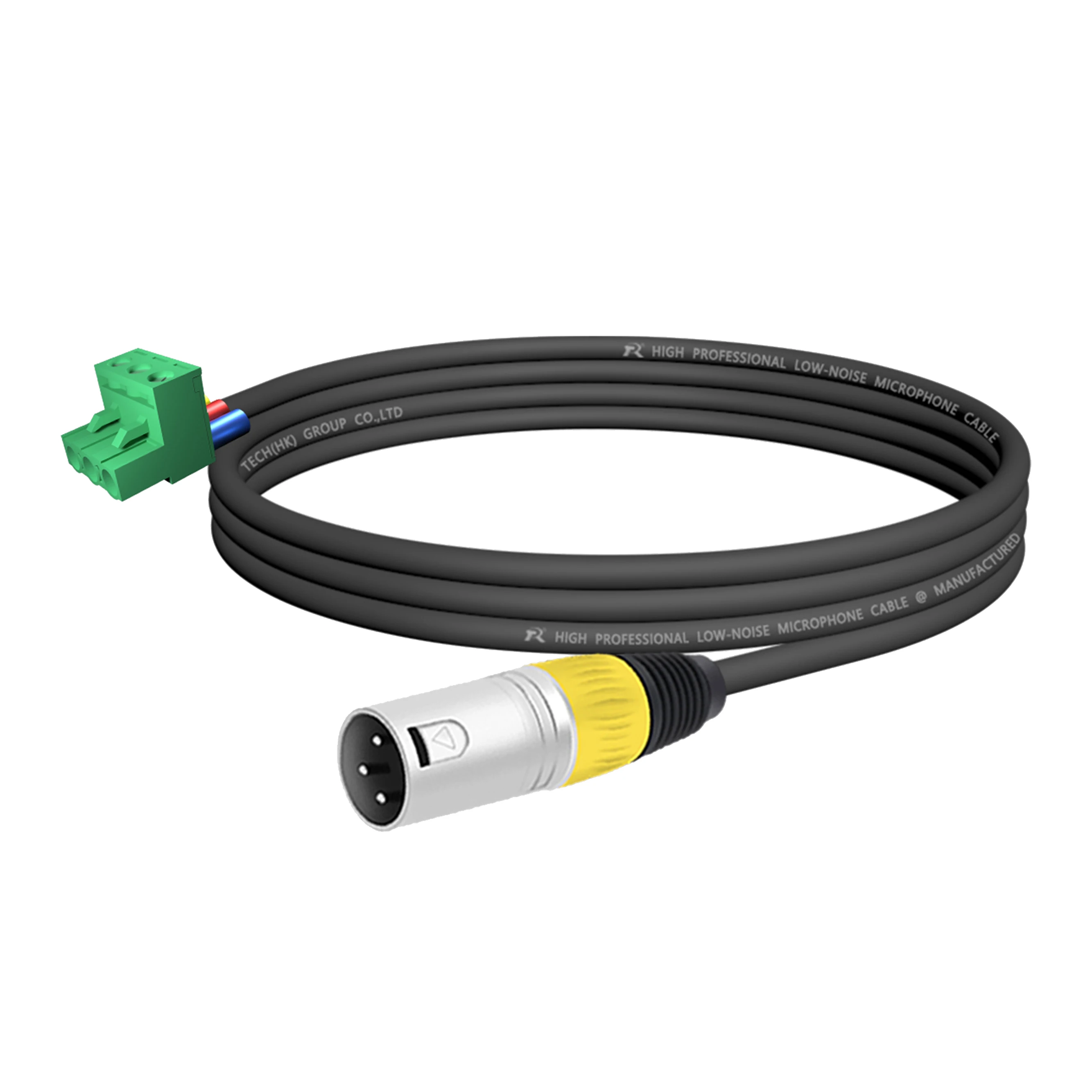 1 Stück Audiokabel für Lautsprecher, XLR 3P M/F zu Phoenix 3M NBKF/2EDG-5.08mm PCB-Schraubklemme, Silberner Anschluss und Schwarze Kabelummantelung – Detail 15