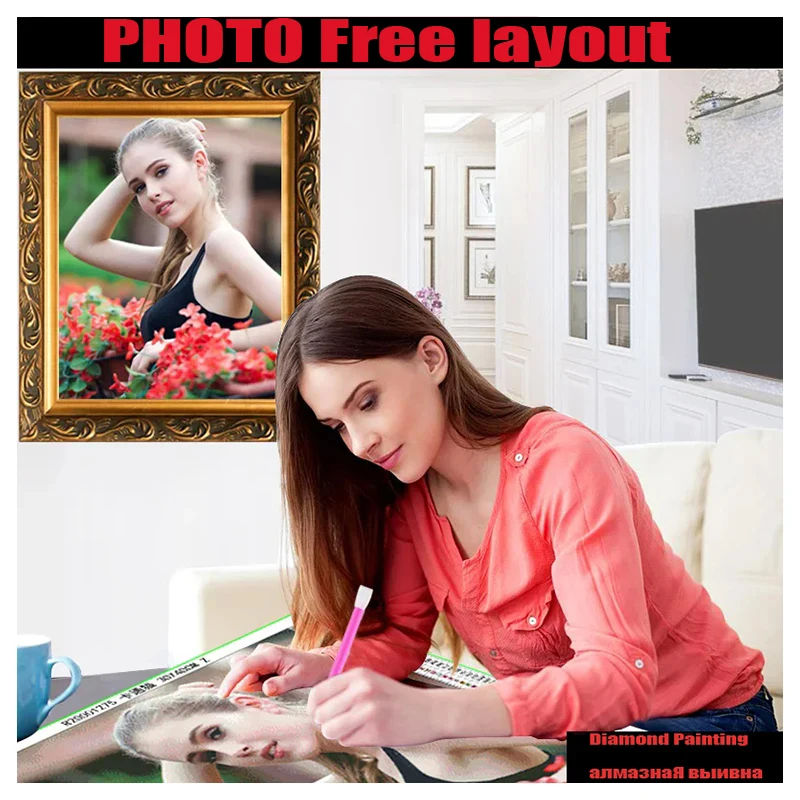 

DIY PHOTO CUSTOM Diamond Painting Picture of Rhinestones Diamond Embroidery Beadwork 5D Cross Stitch 5D Home Decor 2024