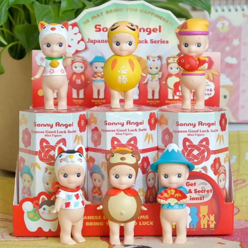 

Коллекционные фигурки Sonny Angel: Японские игрушки-сюрпризы в закрытых коробках, коты-талисманы, кролики Дарма, тануки, кавайные подарочные наборы-сюрпризы в форме сердца